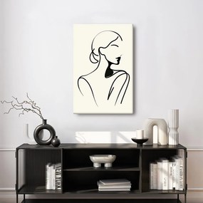 Quadro su tela – Donna in linee minimaliste