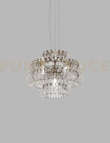 Ecos sospensione 60c cristallo rigadin bronzo satinato 4 luci attac...