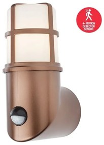 Redo 90200 - Lampada da esterno con sensore TRITON 1xE27/28W/230V IP54 rame