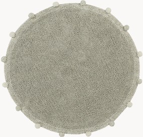 Tappeto rotondo in cotone lavabile per bambini Bubbly, fatto a mano