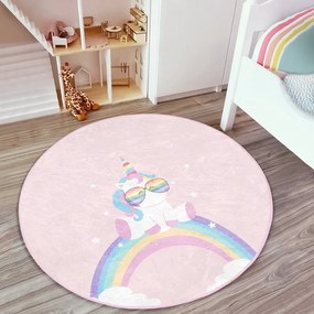 Tappeto rosa per bambini ø 120 cm Comfort - Mila Home