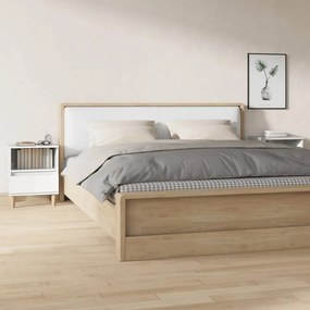 Comodini 2 Pz İn Bianco Lucido 40x35x50 Cm /
