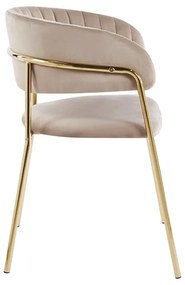 Sedia Moniel Golden Velluto - Champagne