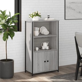 Credenza grigio sonoma 62x32x103,5 cm in legno multistrato