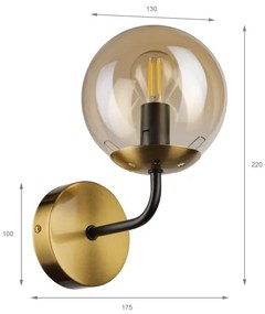 Brilagi - Lampada da parete MALIVA 1xE14/15W/230V oro