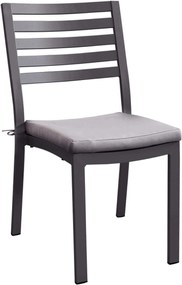 DEXTER - sedia da giardino in alluminio impilabile con cuscino
