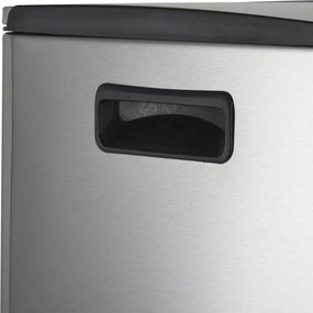 Cestino per la spazzatura color argento opaco in acciaio per raccolta differenziata/con pedale 2x30 l Aliya – Spirella