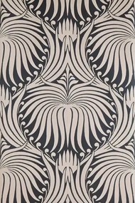 Farrow & Ball Carta da parati Lotus - Off-Black/ Charleston Gray