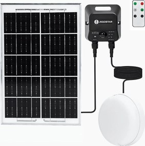 Aigostar - Plafoniera solare LED con sensore LED/3,7V 6000 mAh IP65 + telecomando