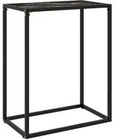 Tavolo Consolle Nero 60x35x75 cm in Vetro Temperato 322806