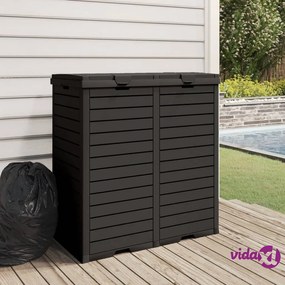 vidaXL Cestino per Rifiuti da Esterno Nero 78x41x86 cm Polipropilene