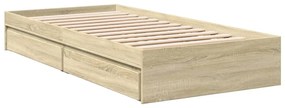 Giroletto cassetti rovere sonoma 100x200 cm legno multistrato