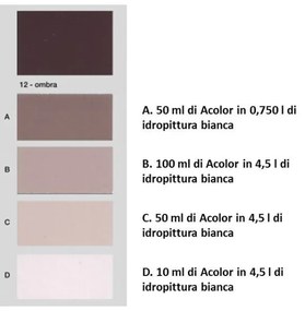 Colorante universale per idropitture 45 ml Acolor 12 ombra (ombra bruno)