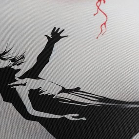 Quadro su tela – Cuore nel vento street art