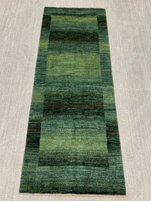 Loribaft Tappeto 220 x 80 Verde (Iran) Annodato A Mano