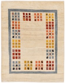 Gabbeh Tappeto 200x150 Beige (Iran) Annodato A Mano