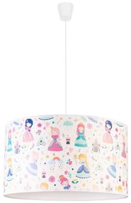 Duolla - Lampadario a sospensione per bambini PRINT M 1xE27/40W/230V diametro 35 cm principesse
