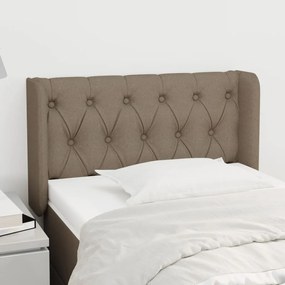 Testiera Ad Orecchio Tortora 83x16x78/88 Cm İn Tessuto /