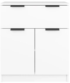 Credenza bianca 60x30x70 cm in legno multistrato