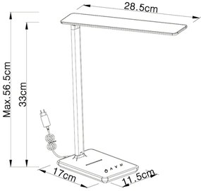 Globo 58400W - Lampada da tavolo a LED dimmerabile BULLA LED/5W/230V