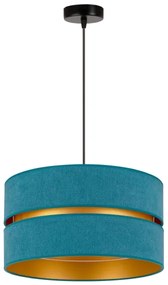 Duolla - Lampadario a sospensione con filo DUO 1xE27/15W/230V diametro 40 cm turchese/oro