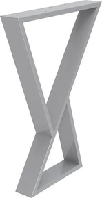 Gamba per mobili STEELMI Federica in acciaio argentato satinato L 58 x P 8 x H 71 cm