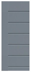 Pannello per porta d'ingresso P076 pellicolato pvc grigio L 92  x H 210.5 cm, Sp 6 mm apertura destra