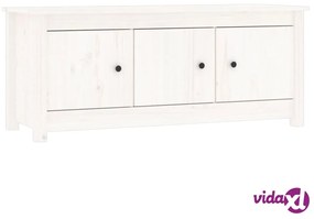 vidaXL Scarpiera Bianca 110x38x45,5 cm in Legno Massello di Pino
