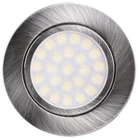 Faro da incasso LED 220V 4W IP44 foro ø56mm - 60mm Satinato Colore Bianco Naturale 4.200K