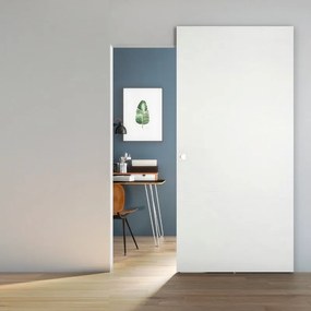 Porta scorrevole Space Matrix Quadra in legno, L 101 x H 230 cm, con binario SPACE : Scorrevole esterno muro con binario invisibile