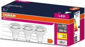 SET 3x Lampadina LED PAR16 GU10/4,5W/230V 2700K - Osram