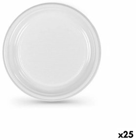 Set di piatti riutilizzabili Algon Bianco Plastica 20,5 cm (25 Unità)