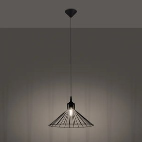 Sollux SL.1186 - Lampadario a sospensione con filo EDA 1xE27/15W/230V nero