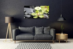 Quadro acrilico Fiori di orchidea 100x50 cm