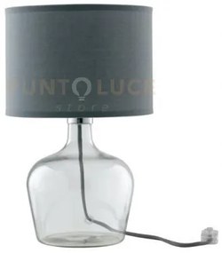 Lume hendrix grigio 1 luce attacco e27 23x37cm in vetro con cavo in...