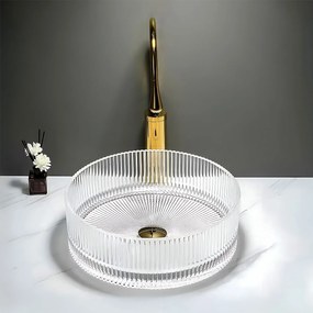 Lavabo da appoggio Rea Ingrid 35 Transparent