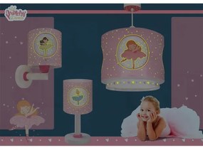 Dalber 60919 - Lampada da parete per cameretta PRINCESS DANCE 1xE27/15W/230V rosa