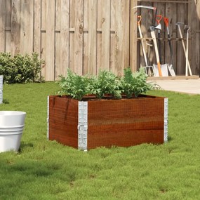 Fioriera Da Giardino Marrone 80x60 Cm Legno Massello Di Pino /