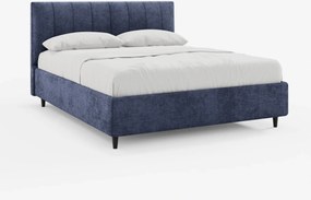 ONYX letto imbottito con vano contenitore e testiera verticale in tessuto certificato Oeko-Tex®