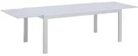 Tavolo Allungabile da Giardino 100x180/240x75 cm in Alluminio Bianco