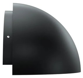 Applique Curva Monodirezionale con base E27, IP54 Nera - Serie BRINA Base E27