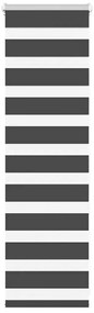 Tenda A Rullo Zebra Nero Larghezza Tessuto 45,9 Cm Poliestere /