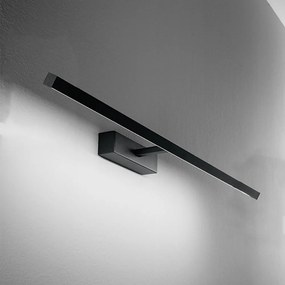 Applique In Metallo Moderna Riga Nero Led Grande