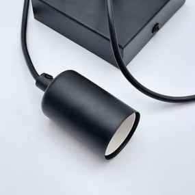 Lampadario a sospensione con filo ASTRID 1xE27/60W/230V opaco nero