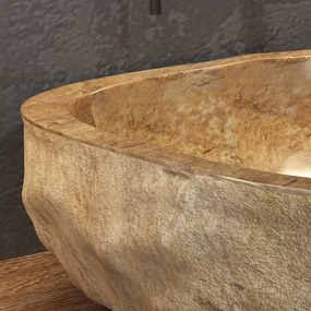 Lavabo da appoggio in onice puro 40-45 cm | Litos-Onyx - KAMALU