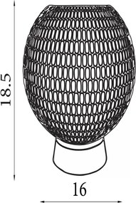 Searchlight EU67008PB - Lampada da tavolo LED MILA LED/0,6W/3xAAA verde
