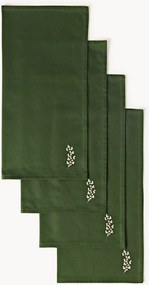 Set di 4 tovaglioli natalizi ricamati Torry