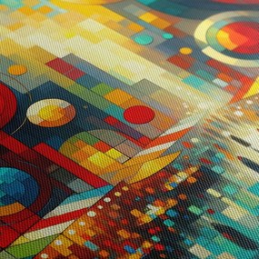 Quadro su tela – Città colorata nei cerchi