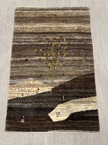 Gabbeh Tappeto 120 x 80 Marrone (Iran) Annodato A Mano