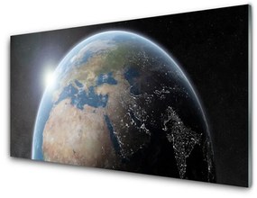 Quadro acrilico Universo del pianeta Terra 100x50 cm